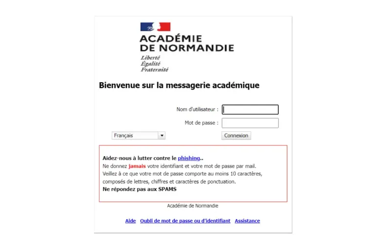 Messagerie de l'Académie de Normandie