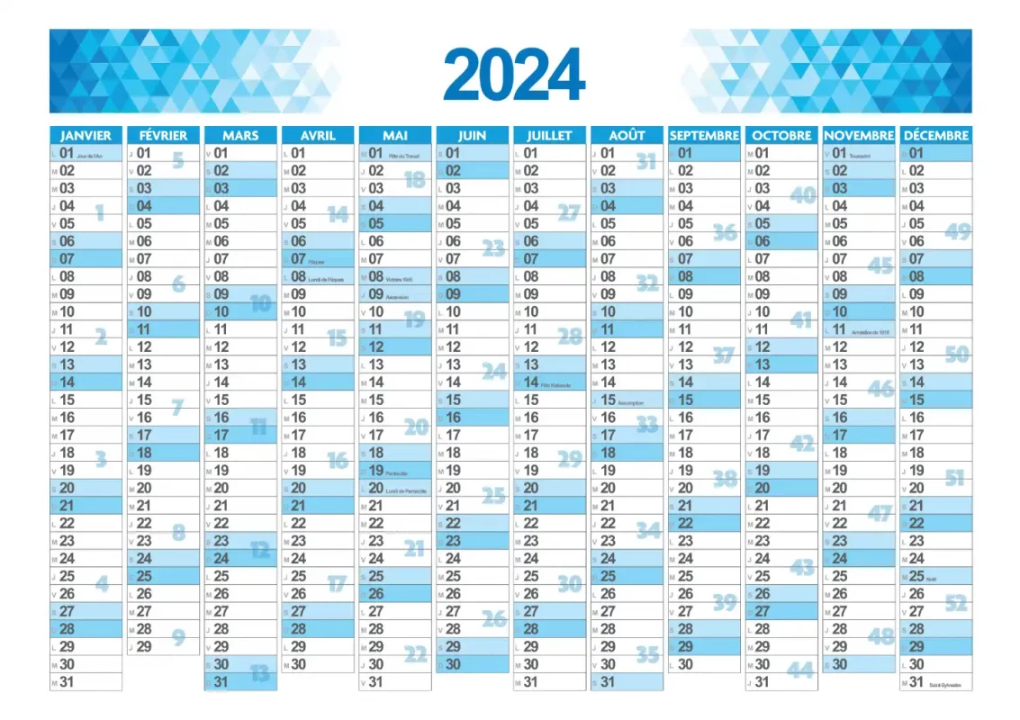 calendrier 2024