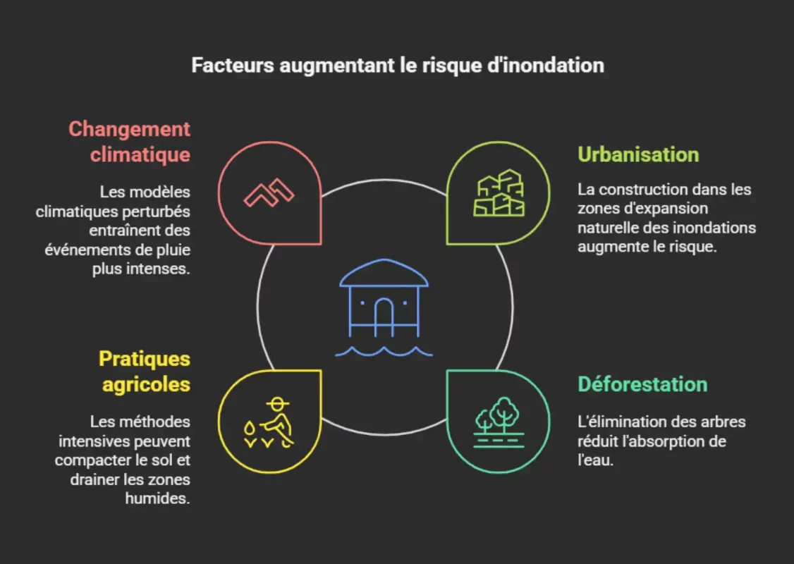 Quelles sont les zones géographiques les plus touchées par les crues saisonnières