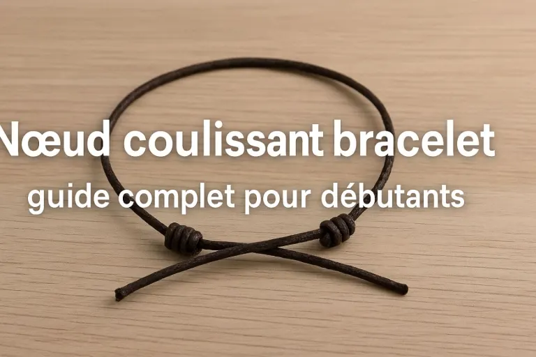 Nœud coulissant bracelet : guide complet pour débutants