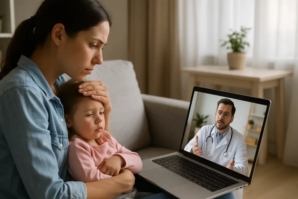 Médecine à distance, soins d’urgence : comment s’organiser quand un enfant tombe malade ?