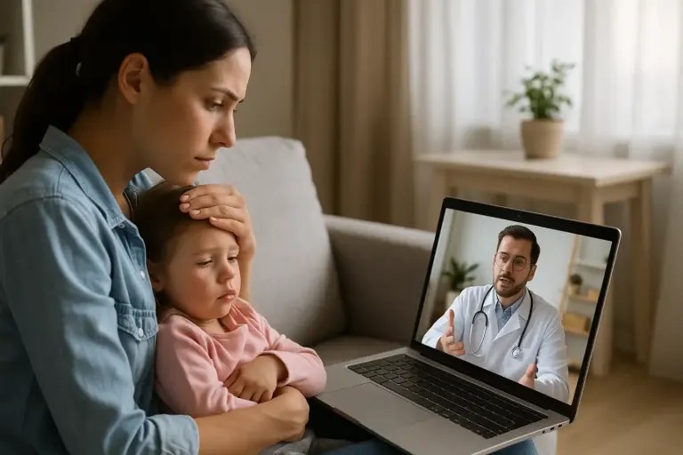 Médecine à distance, soins d’urgence : comment s’organiser quand un enfant tombe malade ?