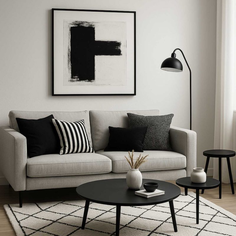 Le retour du noir et blanc dans la décoration tendance