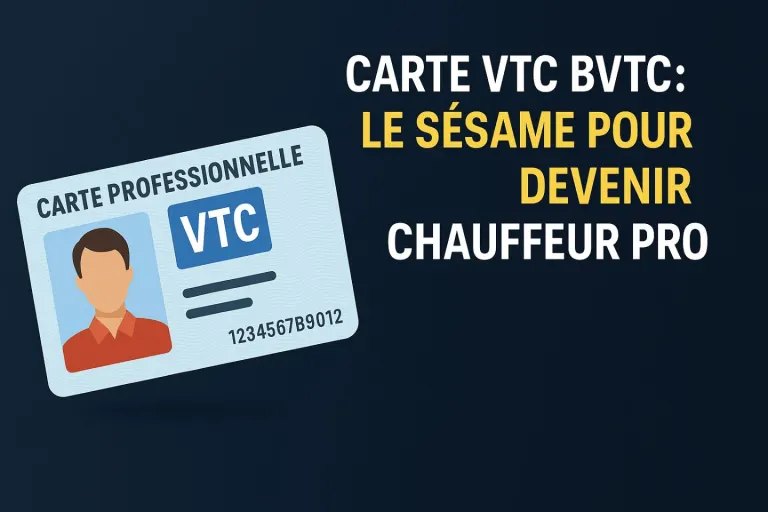 Carte VTC BVTC : le sésame pour devenir chauffeur pro