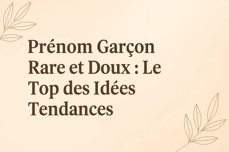 Prénom garçon rare et doux : Le top des idées tendances