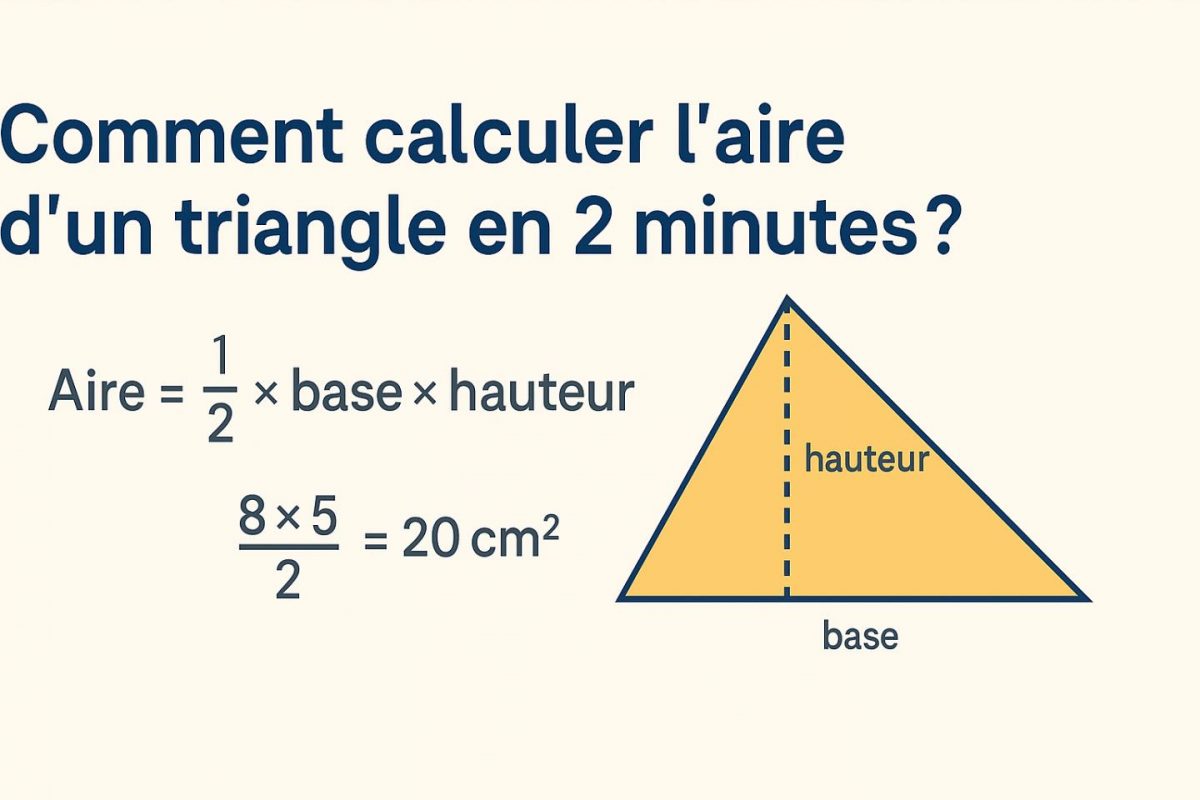 Comment calculer l’aire d’un triangle en 2 minutes ?
