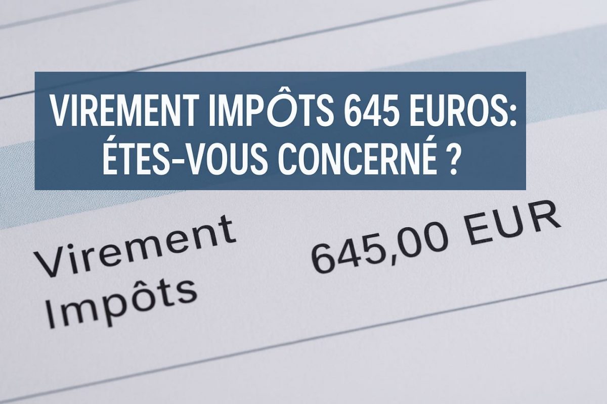 Virement impôts 645 euros : êtes-vous concerné ?