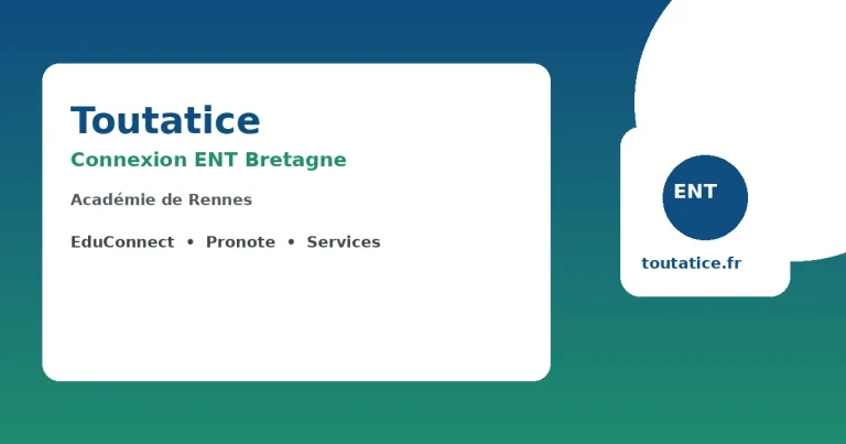 Portail Toutatice connexion ENT Bretagne académie de Rennes